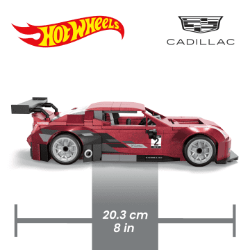 MEGA Hot Wheels Cadillac ATS V R Vehicle Building Toy Kit 319 Pieces For Collectors Mattel