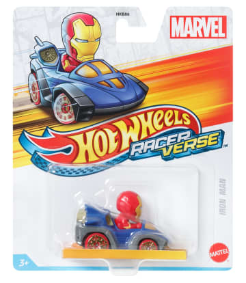 Hot Wheels RacerVerse Veículo de Brinquedo Iron Man no Quinjet