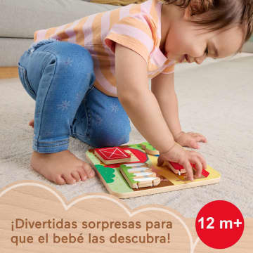Fisher-Price Tablero De Madera De Animales De Granja Juguete Entretenido De Actividades Para Bebés Y Niños Y Niñas Pequeños, Una Pieza De Madera - Image 2 of 6