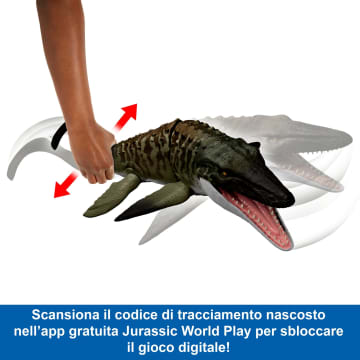 Jurassic World Rebirth Mosasauro Morso Letale, Action Figure E Mini Dilofosauro, Dinosauro Giocattolo - Image 3 of 6