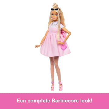 Κούκλα Barbie Deluxe Style #3 Με Ροζ Παστέλ Φόρεμα Barbiecore Με Μεγάλο Φιόγκο Και Ξανθά Μαλλιά. - Image 5 of 6