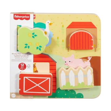 Fisher-Price Wooden Farm Animal Board Busy Activity Toy For Baby & Toddler, 1 Wood Piece - Image 5 of 5
