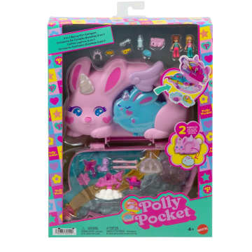 Polly Pocket 2-In-1-Bunny Fun Schatulle, Tragbares Taschen-Spielset Mit 2 Puppen Und 12 Zubehörteilen Inklusive Tieren - Image 6 of 6