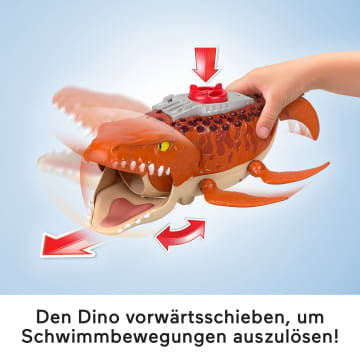 Fisher-Price Imaginext Jurassic World: Die Wiedergeburt“ Wasserjäger Schnapp-Mosasaurus Dinosaurier-Spielzeug Spielset - Image 3 of 6