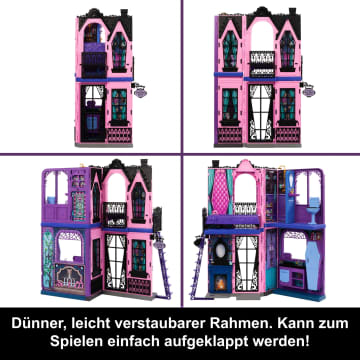 Monster High Buh-Tique Hotel Puppenhaus Mit Gruseligen Überraschungen in Jedem Raum Und Mehr Als 13 Zubehörteilen - Imagen 5 de 6