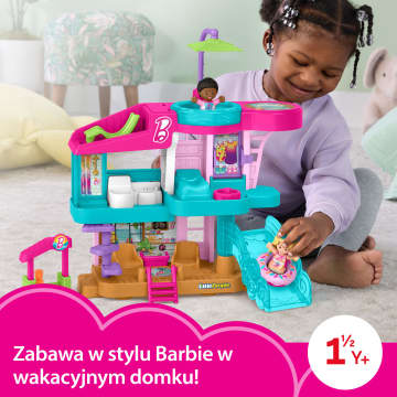 Little People Barbie Domek Malibu Zestaw, 2 figurki i akcesoria Zabawka 1,5+ - Image 2 of 6