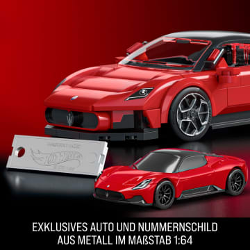 Mattel Brick Shop Hot Wheels Maserati Mc20 Bauset (250 Teile), Für Sammler - Bild 5 von 6