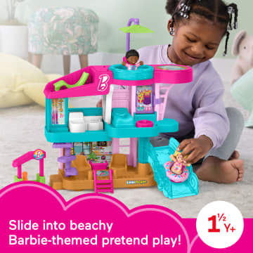 Fisher-Price Little People Barbie Beach House Toddler Playset With Figures & Accessories - Image 2 of 6