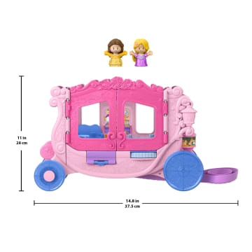 Fisher-Price Little People Disney Princess Pull-Along Musical Carriage Toddler Toy With 2 Figures - Image 6 of 6