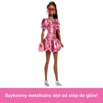 Barbie Deluxe Style Lalka modowa #6 Koralowa sukienka bombka Zabawka 4+ - Image 4 of 6