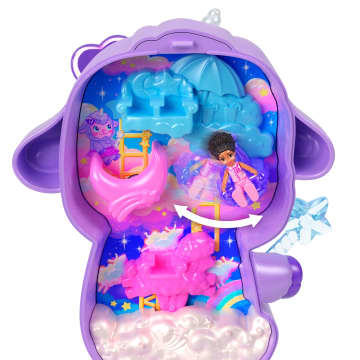 Polly Pocket-Coffret Agneau Féerique - mini-figurine et licorne - Imagen 5 de 6