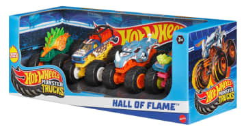 Pack De 4 Monster Trucks De Hot Wheels, Conjunto De 4 Camiones De Juguete A Escala 1:64 Con Ruedas Gigantes - Image 2 of 3