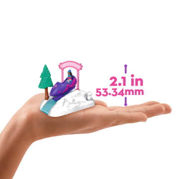 Barbie Mini BarbieLand Skuter śnieżny Zestaw i mini lalka Zabawka 4+ - Bild 2 von 5