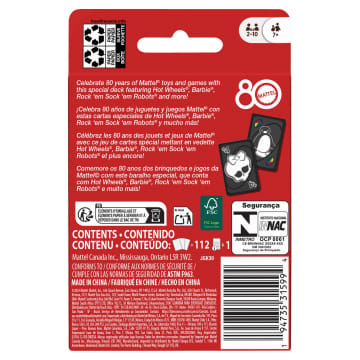 UNO 80 Anniversario Mattel Rosso Rubino Gioco Di Carte Per Bambini E Serate in Famiglia - Image 6 of 6