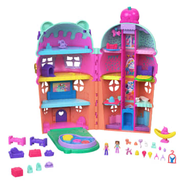 Polly Pocket Puppen Und Spielset, Gelateria-Haus Mit Aufzug, Eiscreme-Thema Mit Über 25 Zubehörteilen Inklusive Möbeln Und Tieren. - Image 5 of 6