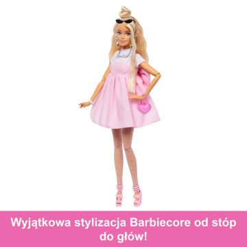 Barbie Deluxe Style Lalka #3 Różowa sukienka z dużą kokardą Zabawka 4+ - Image 5 of 6