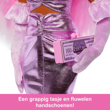 Κούκλα Barbie Deluxe Style #1 Με Γυαλιστερό Ροζ Φόρεμα Barbiecore Με Βελούδινα Γάντια Και Ροζ Μαλλιά - Image 4 of 6