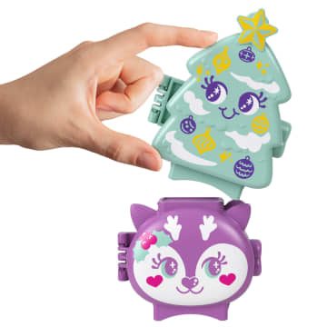 Polly Pocket Feiertags-Schatullen Geschenkset, Stapelbares Schatullen-Spielset Mit Minipuppe, Zubehör Und Haustier, Minispielzeugen, Reisespielzeugen - Bild 2 von 6