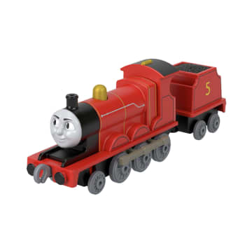 Thomas & Friends By Fisher-Price Large Die-Cast James Engine, Push-Along Toy Train & Cargo Car - Bild 2 von 7
