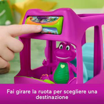Fisher-Price Il Mondo Di Barney Autobus Delle Avventure, Giocattolo A Spinta E Personaggio Di Barney Per Bambini, 2 Pezzi - Image 3 of 6