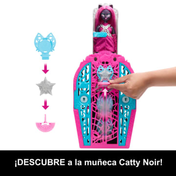 Conjunto De Juego De Catty Noir De Skulltimate Secrets Hauntlywood Mysteries De Monster High, Muñeca Con Más De 19 Sorpresas - Imagen 5 de 6
