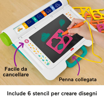 Fisher-Price Postazione Impara E Scarabocchia, Tablet Ordinato Per Disegno E Scrittura Con Schermo Lcd Per Bambini - Image 3 of 6