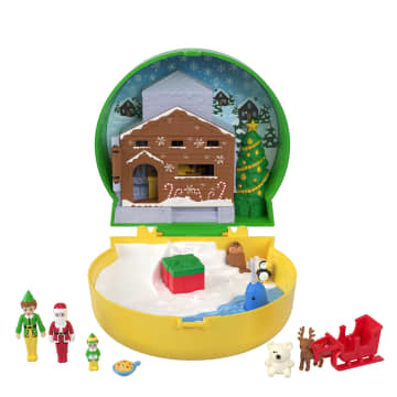 Polly Pocket Micro Dolls And Playset, Collaboration Elf Compact With 6 Accessories, Holiday Theme - Imagen 6 de 6