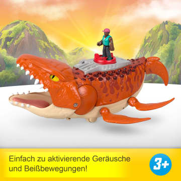 Fisher-Price Imaginext Jurassic World: Die Wiedergeburt“ Wasserjäger Schnapp-Mosasaurus Dinosaurier-Spielzeug Spielset - Image 2 of 6