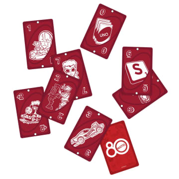 UNO 80 Anniversario Mattel Rosso Rubino Gioco Di Carte Per Bambini E Serate in Famiglia - Image 2 of 6