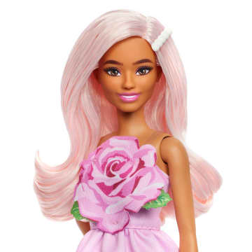 Barbie-Poupée Barbie Fashionistas Robe Sans Bretelle Rose-Accessoires - Imagen 2 de 5