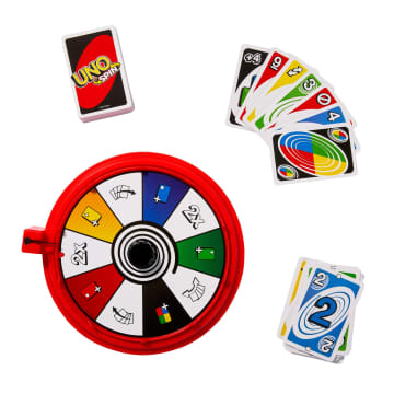 UNO Spin Card Game For Kid, Adult & Family Nights, Classic Play With Spinner - Image 6 of 6