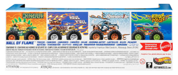 Pack De 4 Monster Trucks De Hot Wheels, Conjunto De 4 Camiones De Juguete A Escala 1:64 Con Ruedas Gigantes - Image 3 of 3