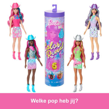 Barbie Color Reveal Discoster Serie, Modepop En Accessoires Met 6 Verrassingen (Stijlen Kunnen Variëren) - Imagen 3 de 6