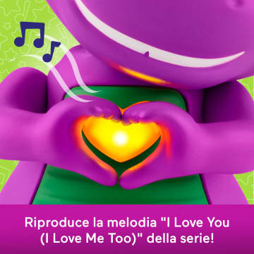 Fisher-Price Il Mondo Di Barney, Personaggio Barney Con Mani A Cuore Con Luci E Suoni, Per Bambini - Image 4 of 6