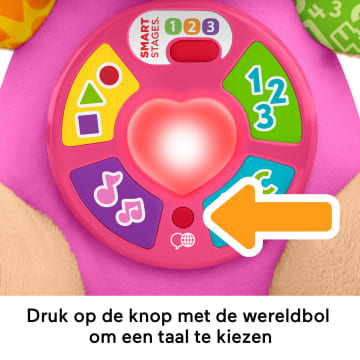 Fisher-Price Leerplezier Meegroeispeelgoed Zusje, Roze Muzikale Knuffel Voor Baby's, Leerzaam Speelgoed, Meertalige Versie - Image 3 of 6