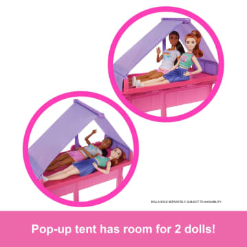 Barbie Dream Camper Playset With Roof Tent, BBQ Grill With Color-Change Feature & 60+ Accessories - Imagen 4 de 6