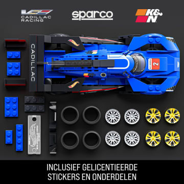Mattel Brick Shop Hot Wheels Cadillac Project Gtp Hypercar, Bouwspeelgoed (236 Onderdelen), Voor Verzamelaars - Image 4 of 6