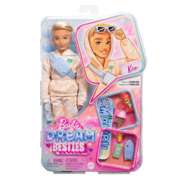 Barbie Dream Besties Ken Modepop Met 9 Accessoires Met Zomer- En Skateboardthema - Image 6 of 6