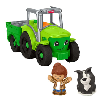 Fisher-Price Little People Traktor Muzyczny pojazd do zabawy i 2 figurki Zabawka interkatywna 1+ - Image 1 of 6