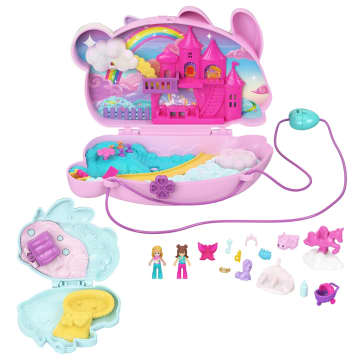 Polly Pocket 2-In-1-Bunny Fun Schatulle, Tragbares Taschen-Spielset Mit 2 Puppen Und 12 Zubehörteilen Inklusive Tieren - Image 5 of 6