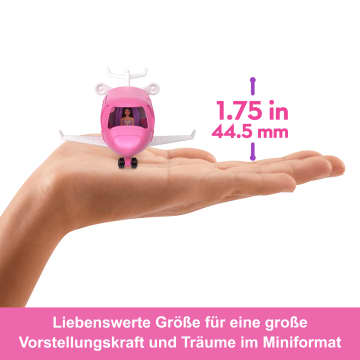 Barbie Mini Barbieland Puppen- Und Fahrzeugset Mit Ca. 4 Cm Großer Puppe Und Traumflugzeug Mit Farbwechsel - Bild 4 von 6