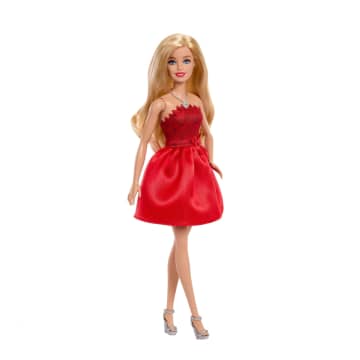 Yakut Kırmızısı Elbisesi Ve Aksesuarları Ile Koleksiyona Uygun Barbie Mattel 80. Yıl Dönümü Bebeği - Imagen 1 de 6