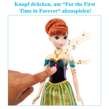 Disney Die Eiskönigin Singende Anna-Puppe, Singt Zum Ersten Mal“ Aus Dem Film in 4 Sprachen - Bild 3 von 6