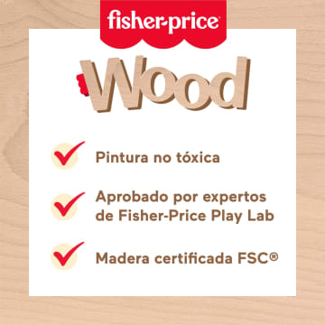 Fisher-Price Tablero De Madera De Animales De Granja Juguete Entretenido De Actividades Para Bebés Y Niños Y Niñas Pequeños, Una Pieza De Madera - Image 3 of 6