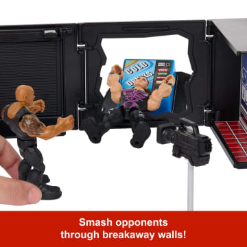 WWE Knuckle Crunchers Final Boss Microphone Playset With The Rock Action Figure & 2 Accessories - Image 4 of 6