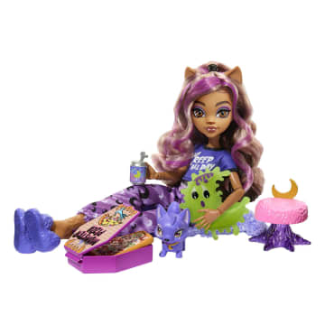 Monster High Pop En Accessoires Voor Slaapfeestje, Clawdeen Wolf, Griezelfeestje - Image 5 of 6