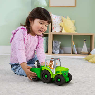 Tractor De Little People De Fisher-Price, Vehículo Musical De Granja, Juego De Arrastre, 2 Figuras Para Peques - Bild 3 von 6