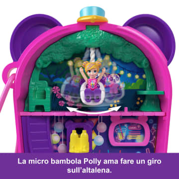 Polly Pocket Panda Bubble Tea, Cofanetto Con 2 Micro Bambole E Cucciolo Di Panda, Animale Giocattolo Con Accessori A Forma Di Cibo - Image 4 of 6