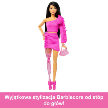 Barbie Deluxe Style Lalka #2 Różowy komplet Falbanki i róża Zabawka 4+ - Image 5 of 6
