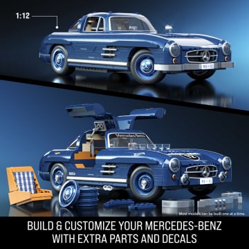 Mattel Brick Shop Hot Wheels Mercedes-Benz 300 Sl Building Toy Kit (1600 Pieces), For Collectors - Imagen 3 de 6